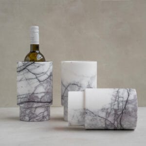 Kiwano Concept - Marble Wine Cooler - White, Purple