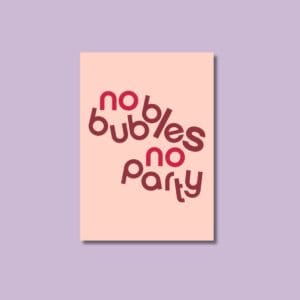 Le Club des Vins – Grußkarte – Keine Blasen, keine Party