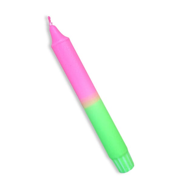 Studio-Lux-Dinner-Candle-Dip-Dye-Neon-Pink-Green-Design-Wine-Amsterdam