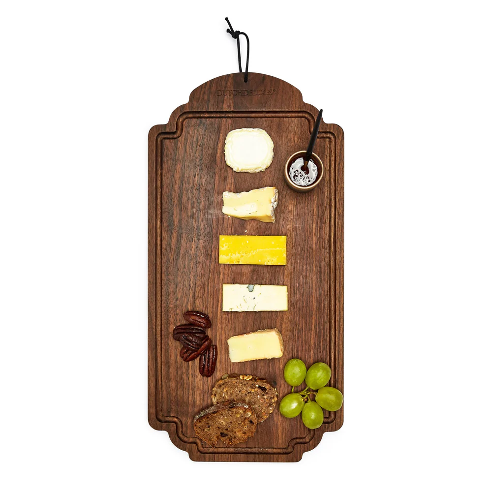 Dutchdeluxes - Luxury - Oiled walnut - Breakfast board - Serving board - Cutting board - 37.5 x 19 cm - Brown