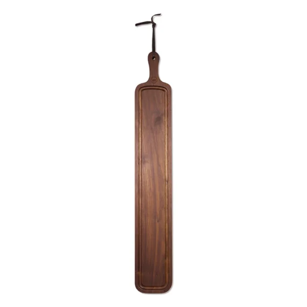 Dutchdeluxes - Walnuss - XL gestreiftes Brotbrett - Snackbrett - Schneidebrett & Servierbrett - Braun