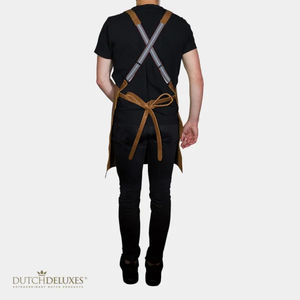 DutchDeluxes - Suspender Apron Leather - Vintage Cognac 2 - Design & Wine - Amsterdam